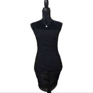 Forever 21 Sheer Black Mini Dress Size Medium